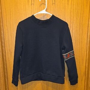 GOTS Certified Organic Cotton Cobalt Street Sweatshirt -- Floral Band